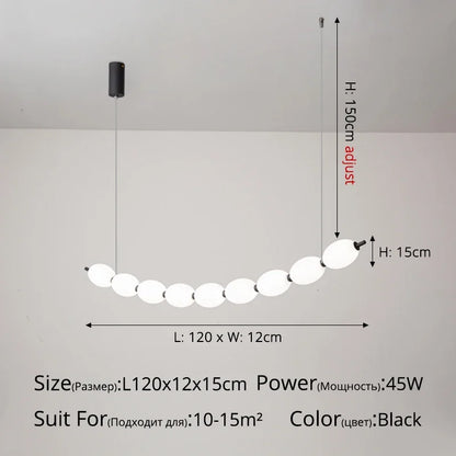 ثريا DecorBites™ Bead Nordic Chandelier: مصباح معلق أنيق لغرفة الطعام، يُناسب طاولة البار، ويُضفي أجواءً مميزة