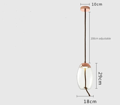 DecorBites™ Glass LED Chandeliers for Living Room Bedroom Kitchen Pendant Lamp