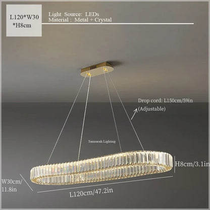 Lámpara de techo colgante de cristal DecorBites™ para una decoración de habitación de lujo