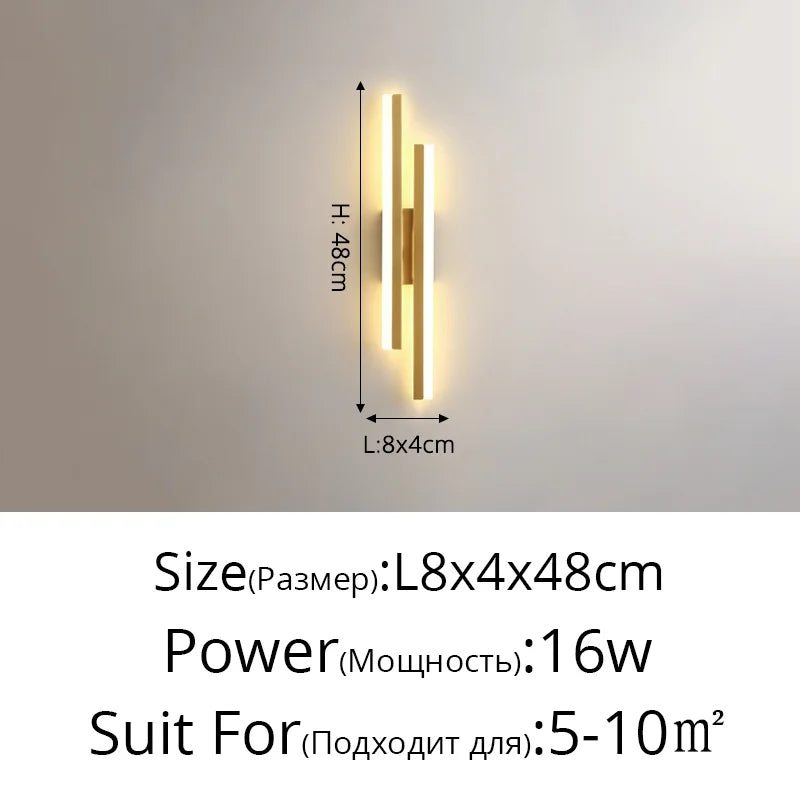 DecorBites™ LED Strip Wall Lamp Luxury Loft Decor Bedroom Bedside Aisle Light