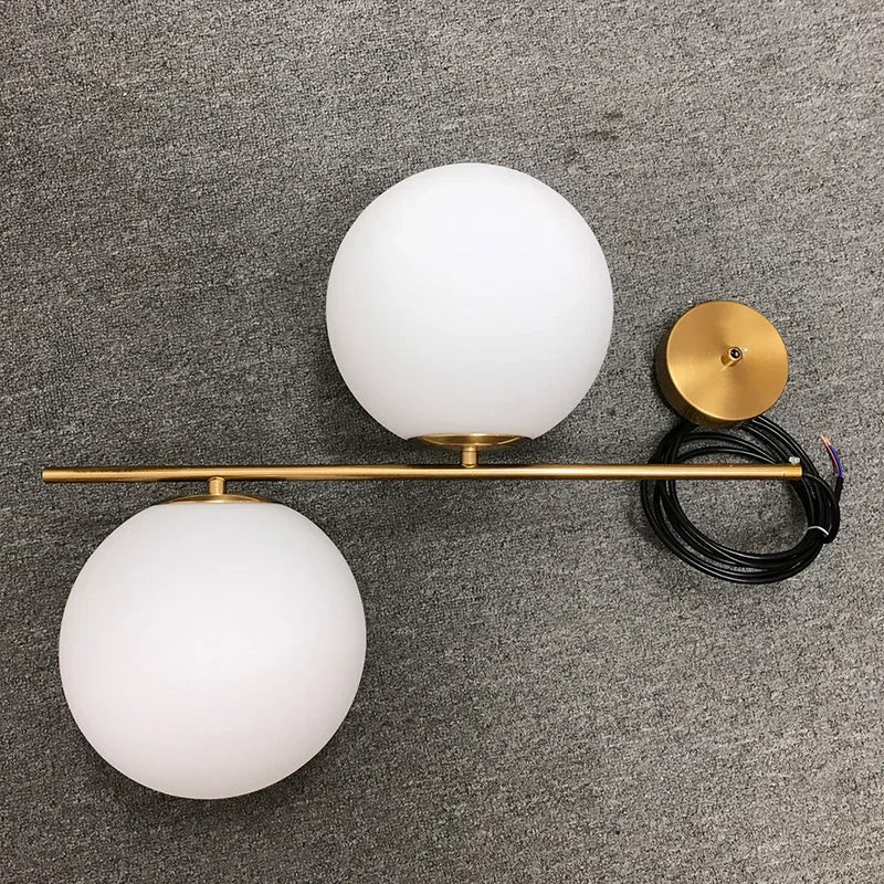 Lámpara de araña LED con bola de cristal DecorBites™: Lámpara colgante nórdica moderna para comedor y dormitorio