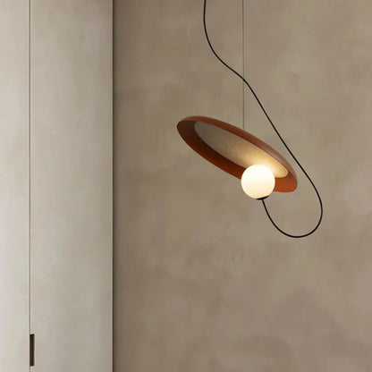 Magnetic Attraction White Metal Pendant Light