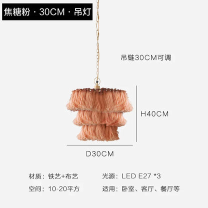 DecorBites™ Bohemian Chandelier Tassel Light Chain Pendant LED Suspension Light