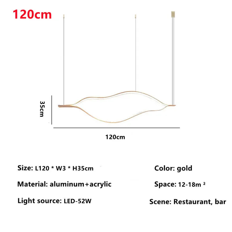 DecorBites™ Lip Shaped Chandelier: LED Lighting for Exhibition Hall, Living Room, Restaurant & Clothing Store