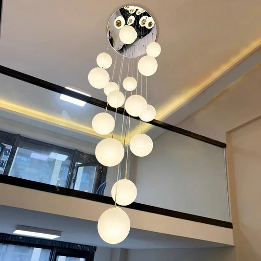 DecorBites™ Crystal Chandelier Stair Pendant Light Modern Interior Lighting for Living Room