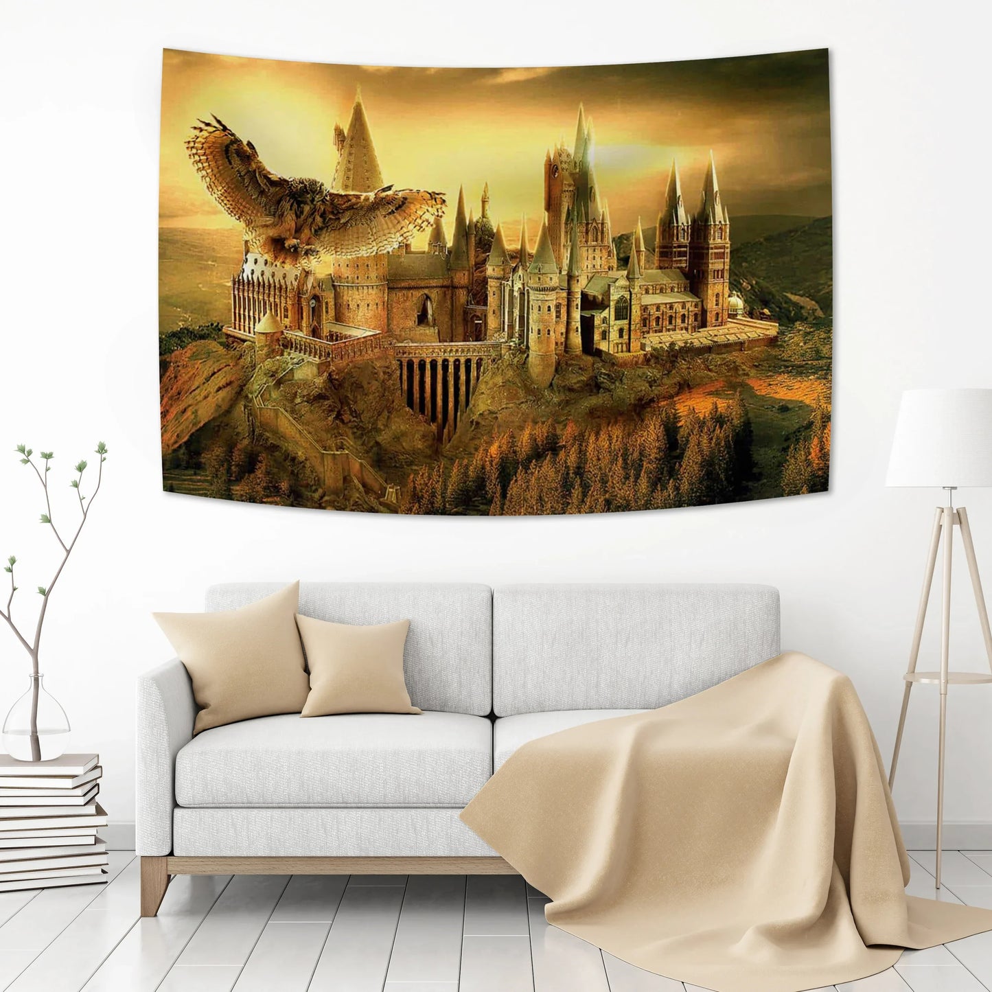 Decobites Bohemian-Inspired Hogwarts Art Tapestry for Vintage Bedroom Wall Decor