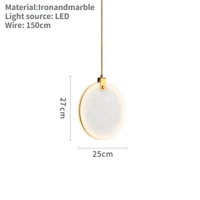 Modern White Marble Pendant Light