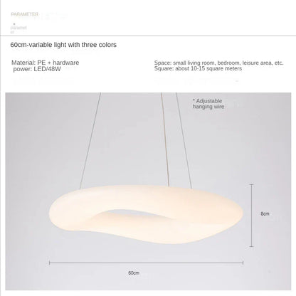 DecorBites™ Cloud Pendant Light: Nordic Minimalist Doughnut Chandelier for Living Room & Kid's Bedroom