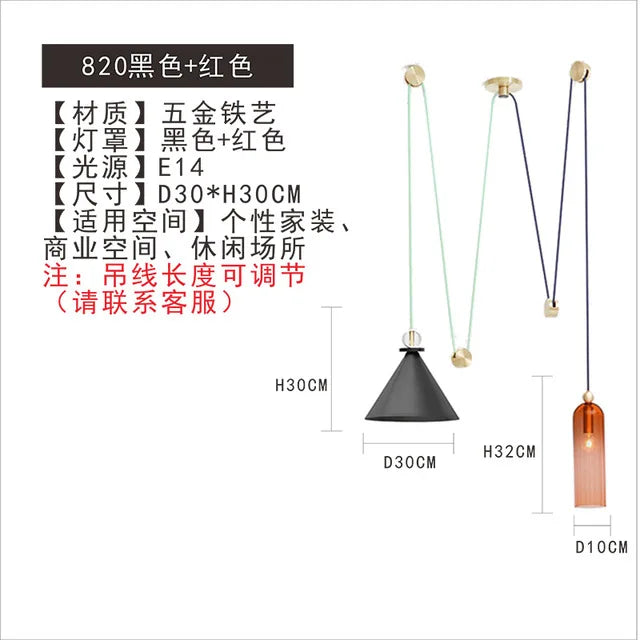 DecorBites™ Glass Chandelier: Nordic Minimalist Adjustable LED Decorative Suspension Lamps