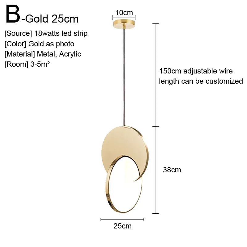 DecorBites™ Gold Nordic Pendant Lights Indoor Kitchen Dining Room Home Decor