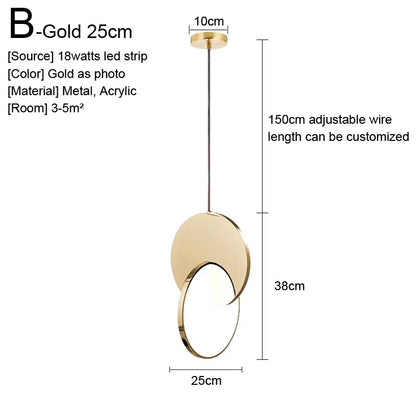 DecorBites™ Gold Nordic Pendant Lights Indoor Kitchen Dining Room Home Decor