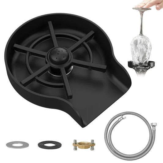 DecorBites™ Glass Rinser: Automatic Cup Washer for Home Bar Coffee Pitcher - Kitchen Tool