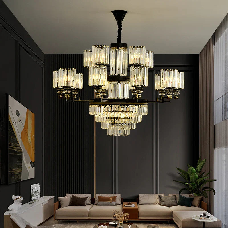 DecorBites™ Crystal Chandelier Light: Luxury Living Room Dining Bedroom Airy Elegance