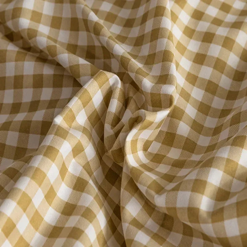 DecorBites™ Japanese Grid Print Bedding Set for All Seasons, Queen/King Size Quilt Cover