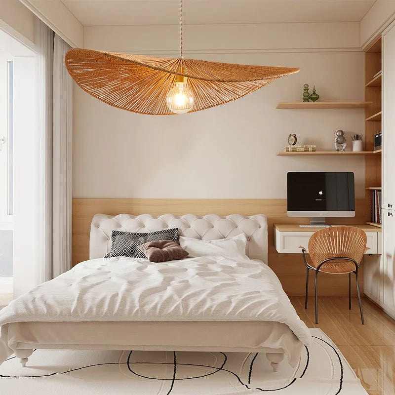 DecorBites™ Hemp Rope LED Pendant Chandeliers for Farmhouse Decor & Art Lamps