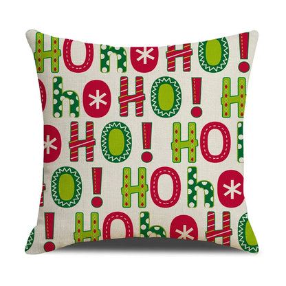 DecorBites™ Christmas Linen Cushion Cover for Festive Home Decor in Living Room