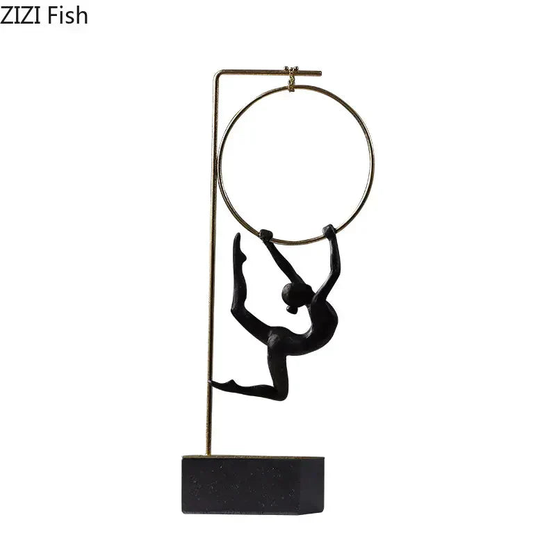 DecorBites™ Gymnastic Acrobat Resin Sculpture Ornaments for Living Room Decor