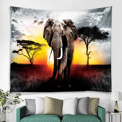 DecorBites™ Boho Elephant Mandala Tapestry Wall Hanging for Home Decor