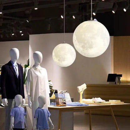 Lámpara colgante LED DecorBites™ Cream Moon: Iluminación moderna para sala de estar, cocina y dormitorio
