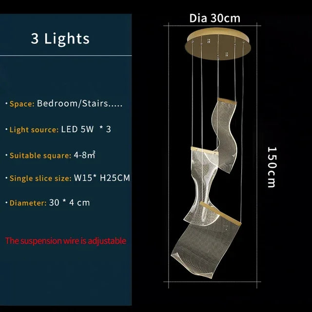 DecorBites™ Duplex Building Chandelier: Modern, Luxurious, LED, Large, Creative, Villa Pendant Lamp