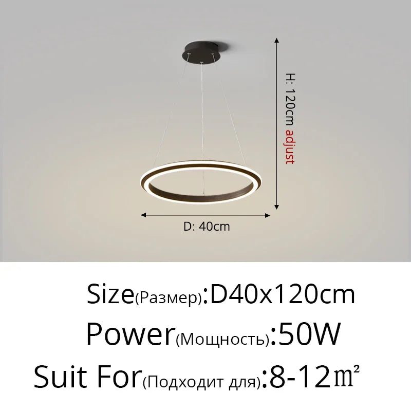 DecorBites™ LED Pendant Lamp: Modern Minimalist Style for Bedroom, Kitchen & Foyer