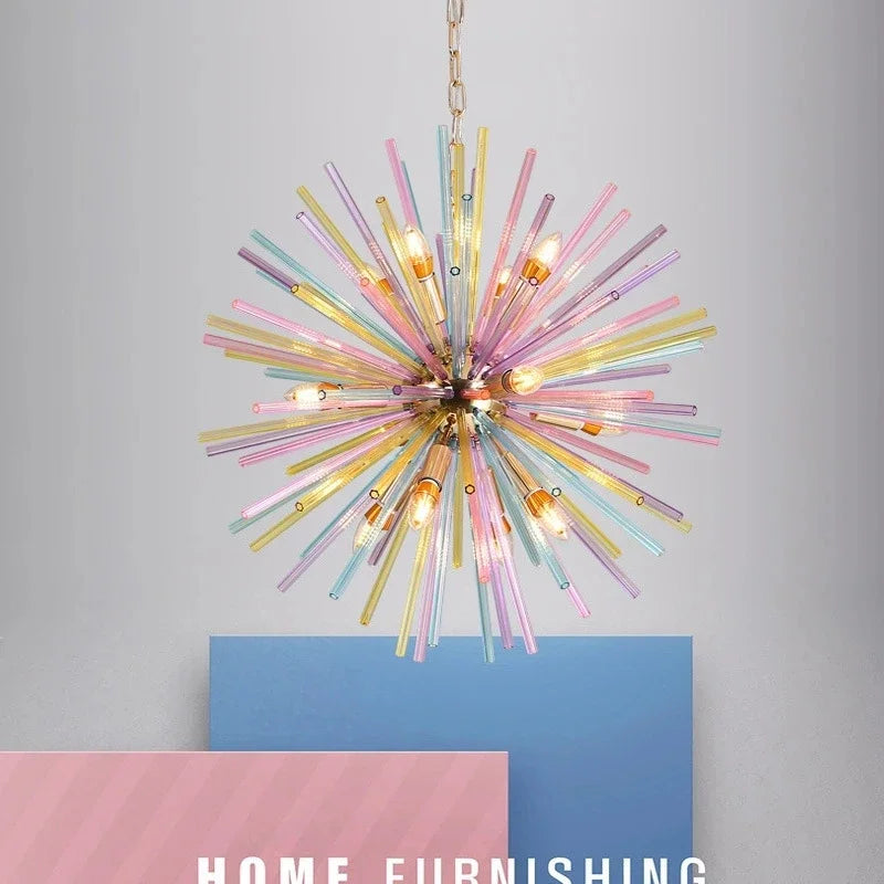 DecorBites™ Dandelion Chandelier: Colorful LED Pendant Lamp, Modern and Personalized Fashion
