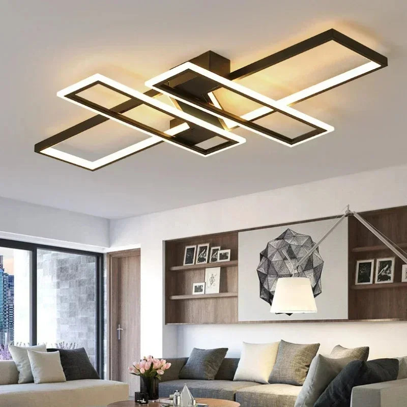 DecorBites™ LED Chandeliers with Remote Control - Black Lustre Ceiling Lamp for Home