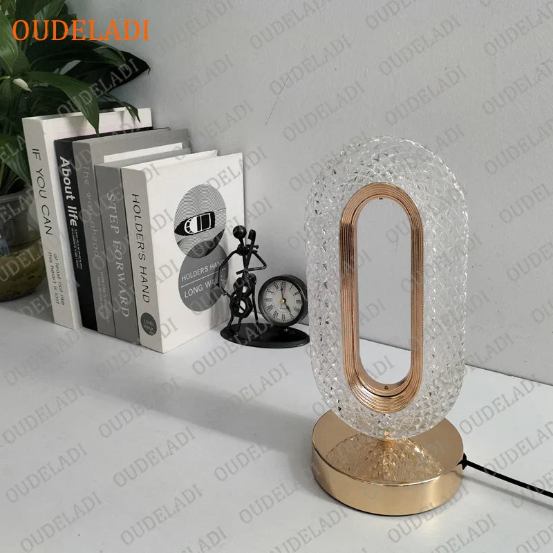 Lámpara de mesa de dormitorio DecorBites™ Crystal: Ambiente LED romántico, diseño creativo