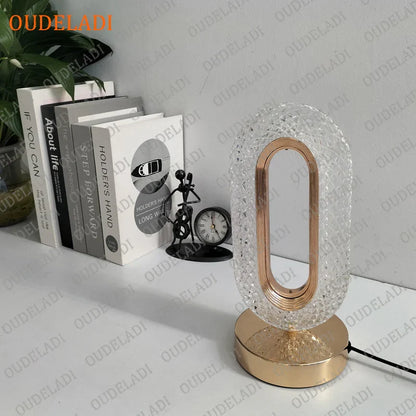 Lámpara de mesa de dormitorio DecorBites™ Crystal: Ambiente LED romántico, diseño creativo