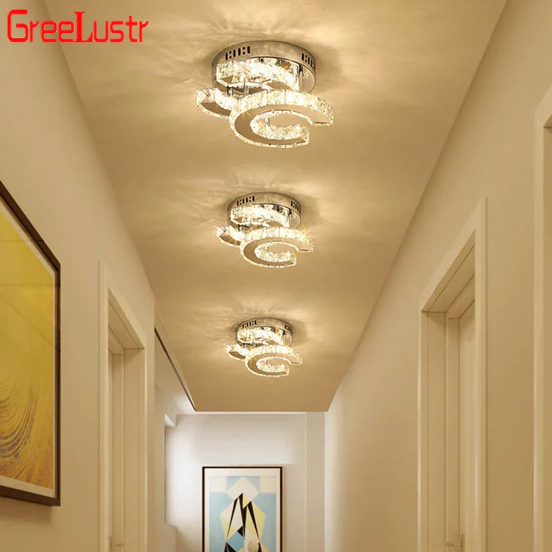 DecorBites™ Crystal LED Ceiling Lamps Modern Chandeliers for Home Room Decor