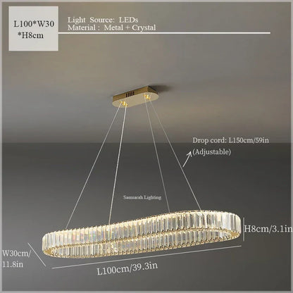 Lámpara de techo colgante de cristal DecorBites™ para una decoración de habitación de lujo