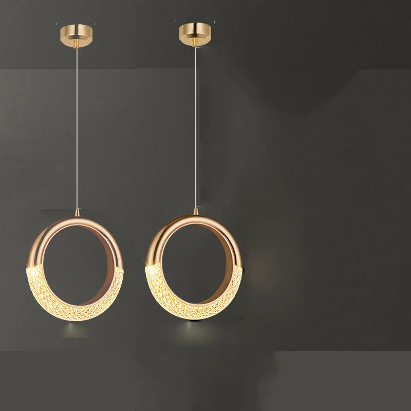 DecorBites™ LED Ring and Moon Lamps Set - Modern Acrylic+Alloy Lighting Collection