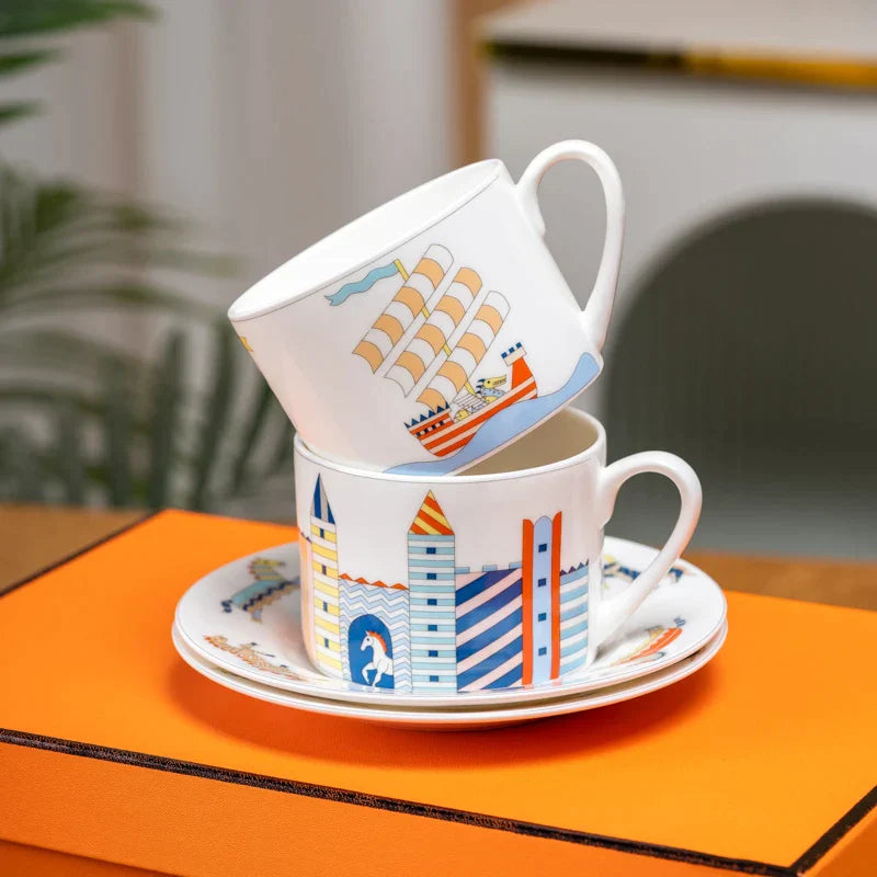 DecorBites™ Kids Bone China Tableware Set, Dinner Plates and Bowl, Birthday Gift