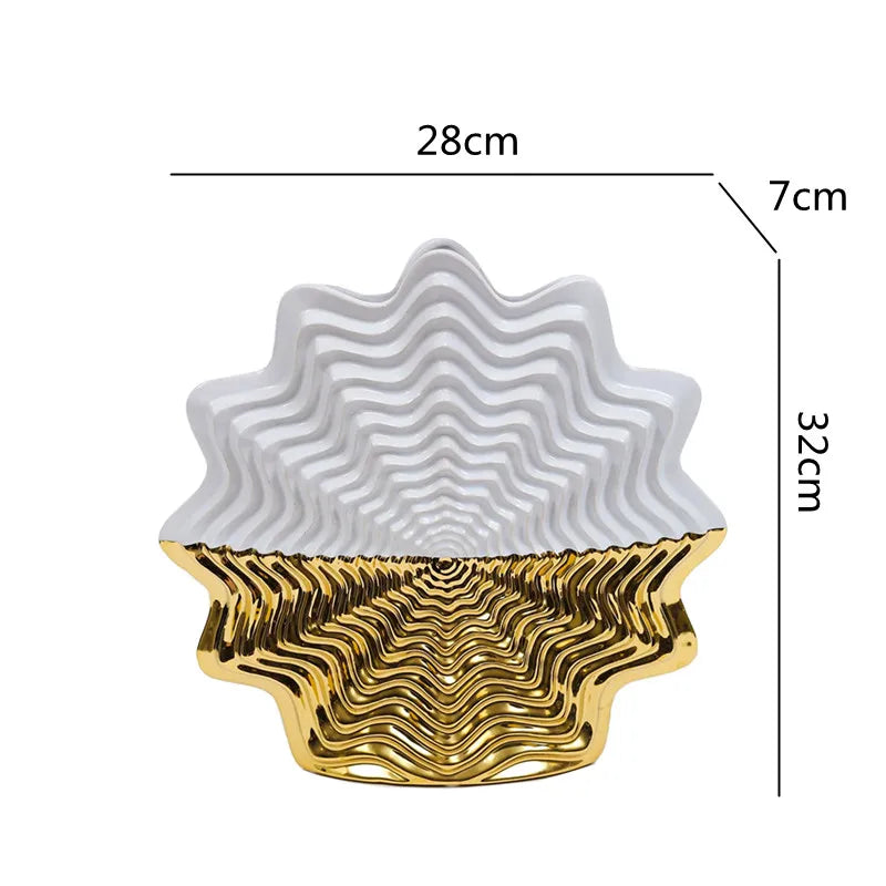 Jarrón de cerámica DecorBites™ con diseño geométrico de flecos, ideal para bodas, decoración del hogar o como maceta para ramos.