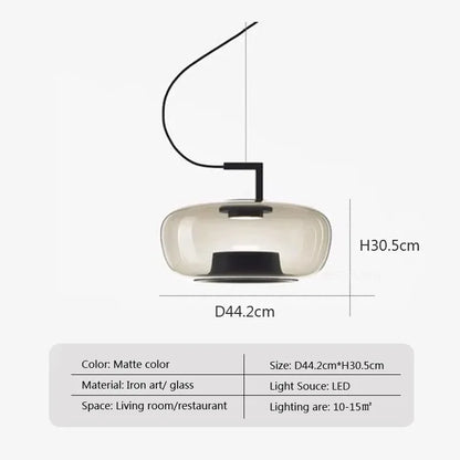 DecorBites™ Brokis Glass Pendant Lamp - Nordic Creative Hanging Light for Home and Hospitality