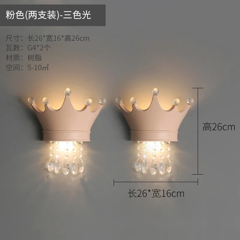 DecorBites™ Cute Resin Crystal Wall Sconce | Children's Room Decoration Light