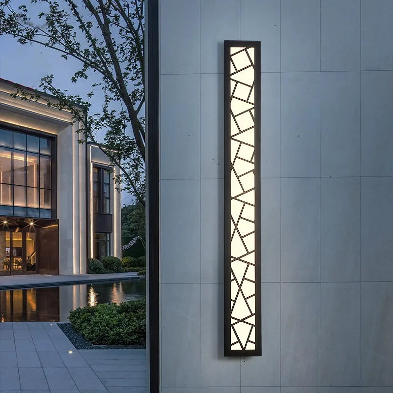 DecorBites™ LED Rectangle Wall Lamp Warm Light 3000K for Parlor Room Stairs Sconce Black