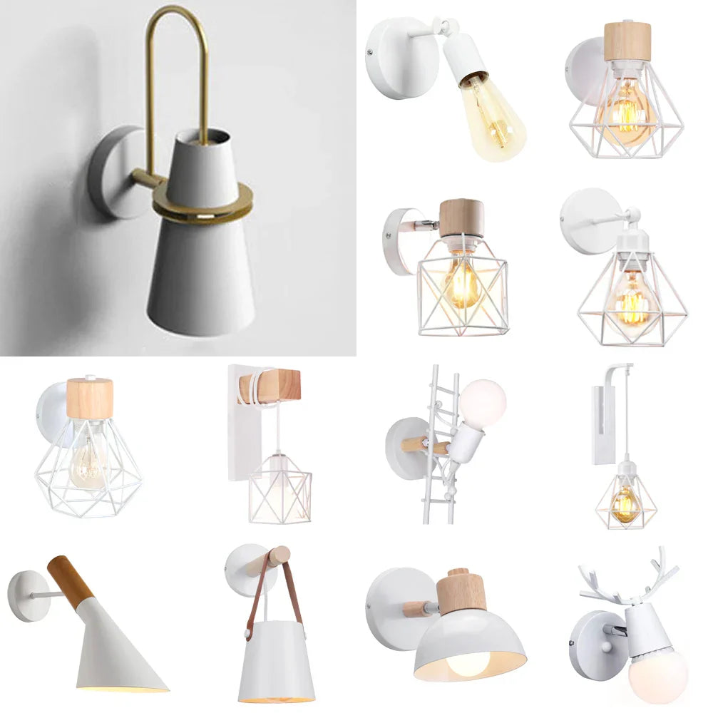 DecorBites™ Industrial LED Wall Sconce Iron Bedside Lamp Retro Loft Indoor Lighting