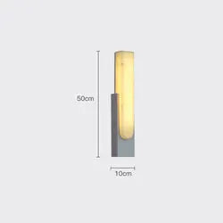 DecorBites™ Grey Marble LED Wall Sconce: Nordic Style Metal Bedside Lamp