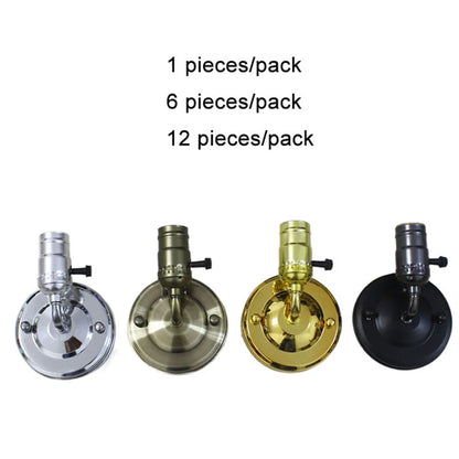 Lámpara de pared de cuello de ganso Black Bronze™ con interruptor - Diseño industrial vintage de granja