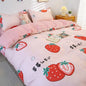 Decobites Cartoon Lattice Floral Geometric Pattern Bedding Set