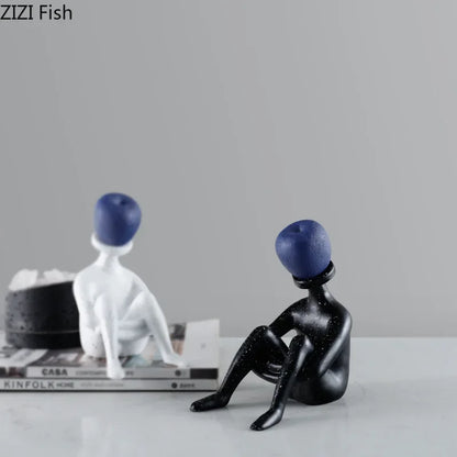 ديكوربايتس™ - منحوتة راتنجية تجريدية للمفكرين لجماليات الغرفة وزخارفها وديكوراتها