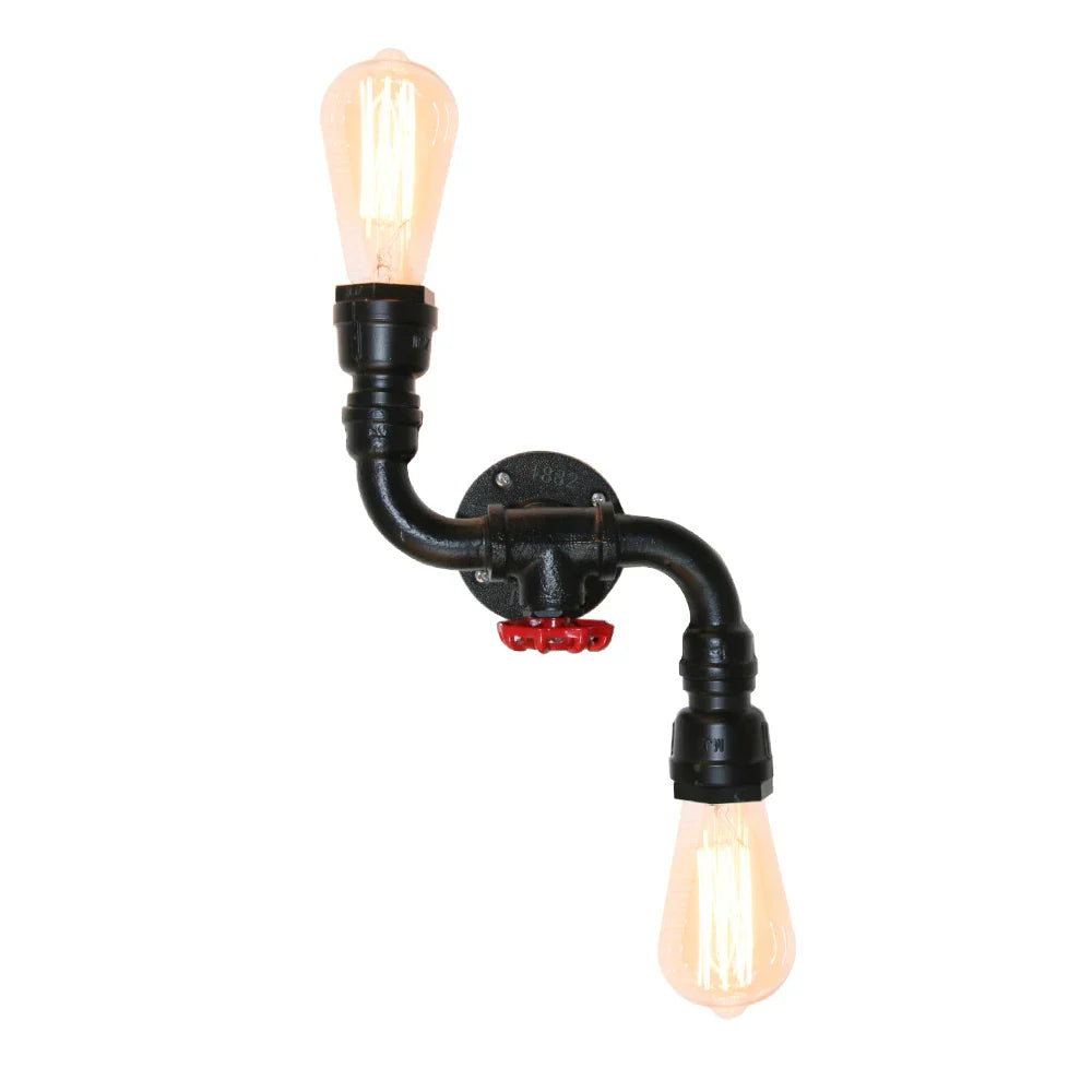 Decorbites™ Industrielle Eisen-Rost-Wasserrohr-Wandlampe Vintage E27 Wandleuchte Armatur