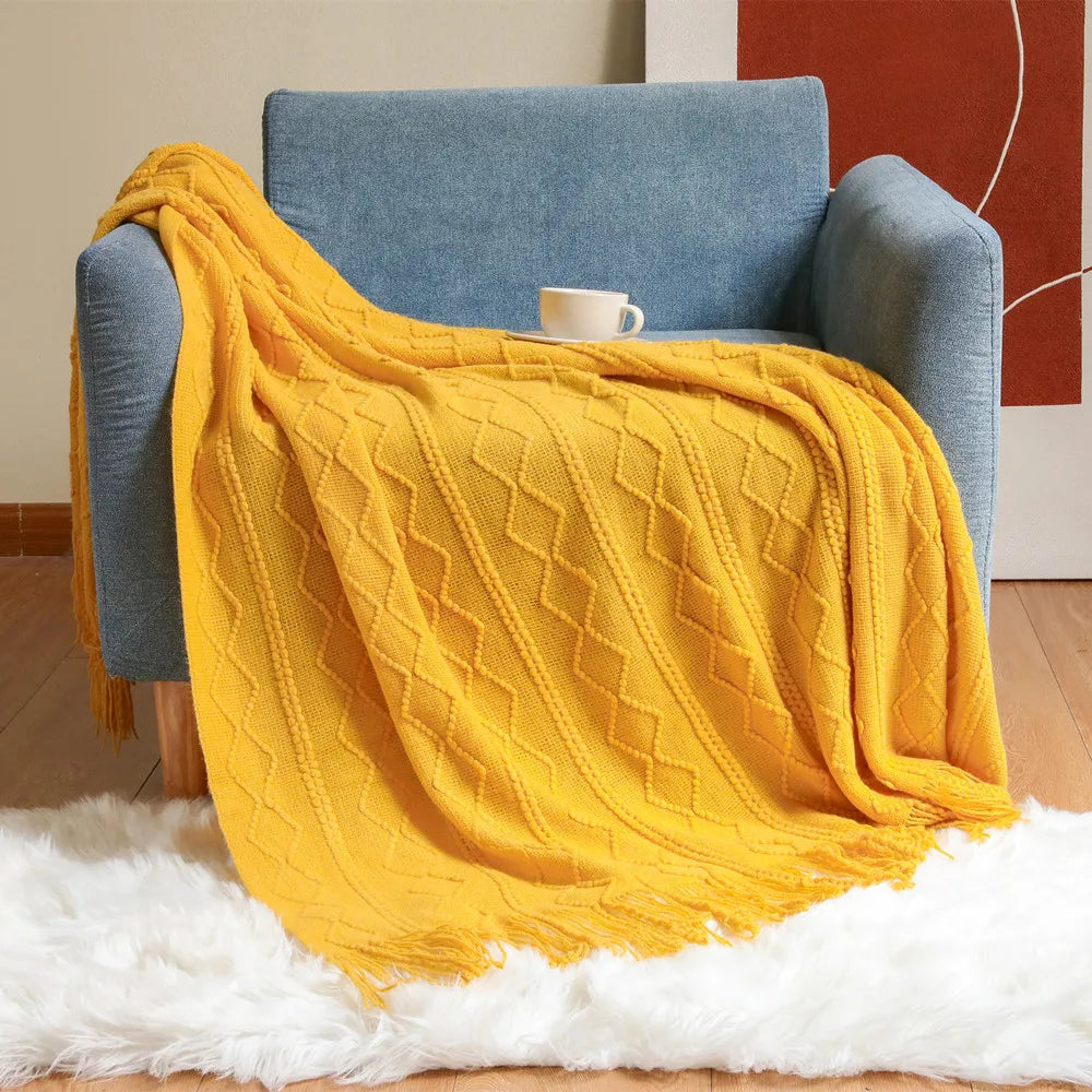 DecorBites™ Cozy Knit Throw Blanket