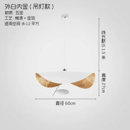 DecorBites™ Gold Texture LED Pendant Lights: Modern Living Room Bedroom Hanging Lamps