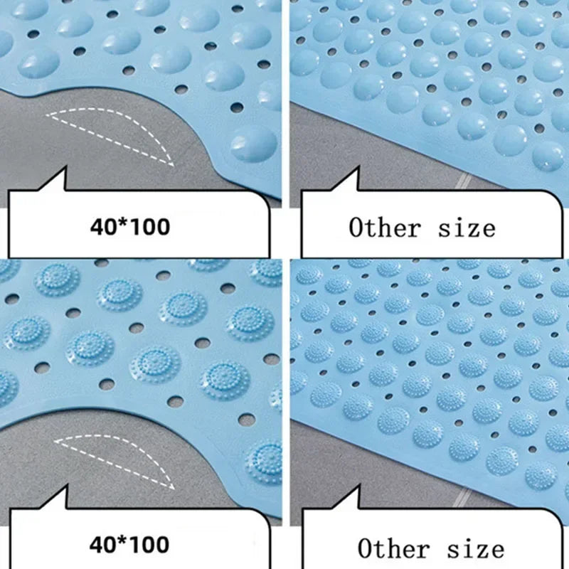 Decobites Non-Slip Bathtub Mat with Drain Hole and Suction Cups