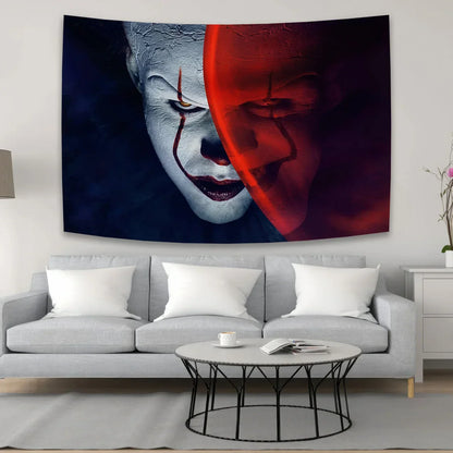 DecorBites™ Halloween Psychedelic Tapestry Curtains for Horror Movie Home Decoration