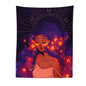 Decobites Moonlit Girl Tapestry: Luminous Sky Boho Wall Decor