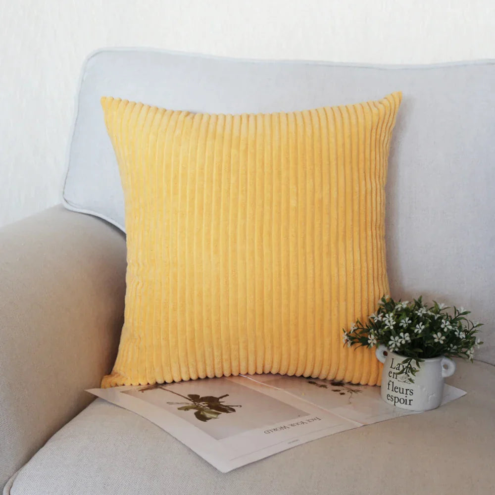 Funda de cojín DecorBites™ de pana: Cojín a rayas para sofá cama - Decoración nórdica para el hogar