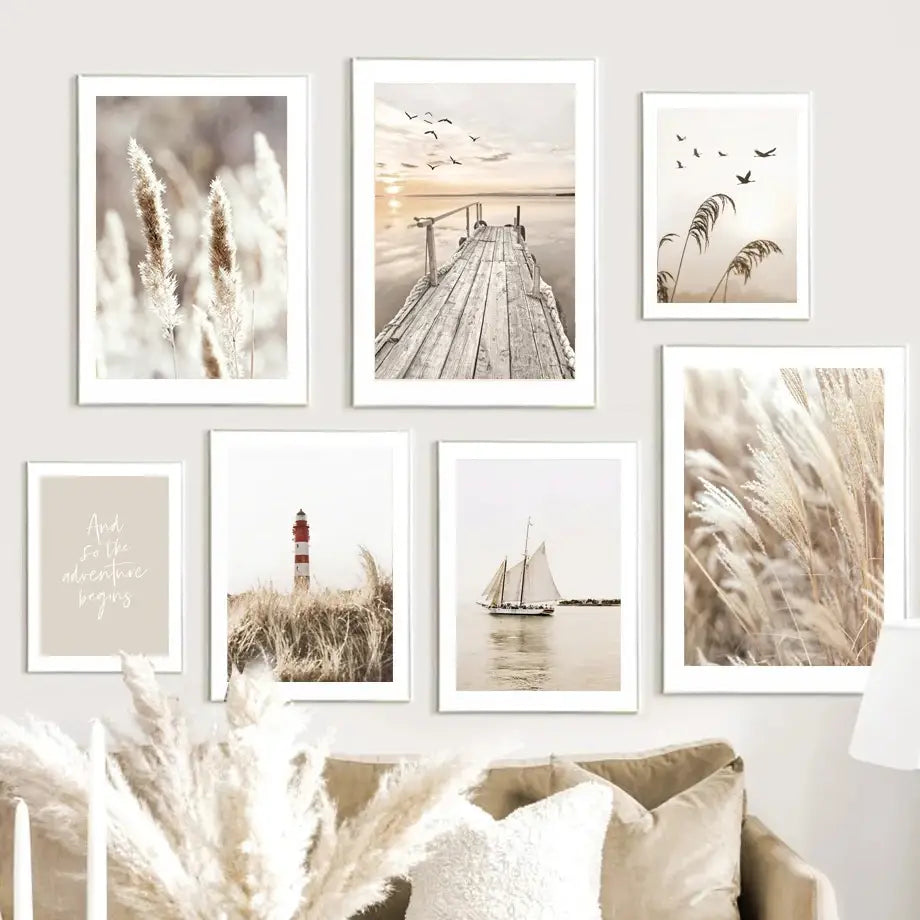 ’Bohemian Beach Landscape Wall Art Print’